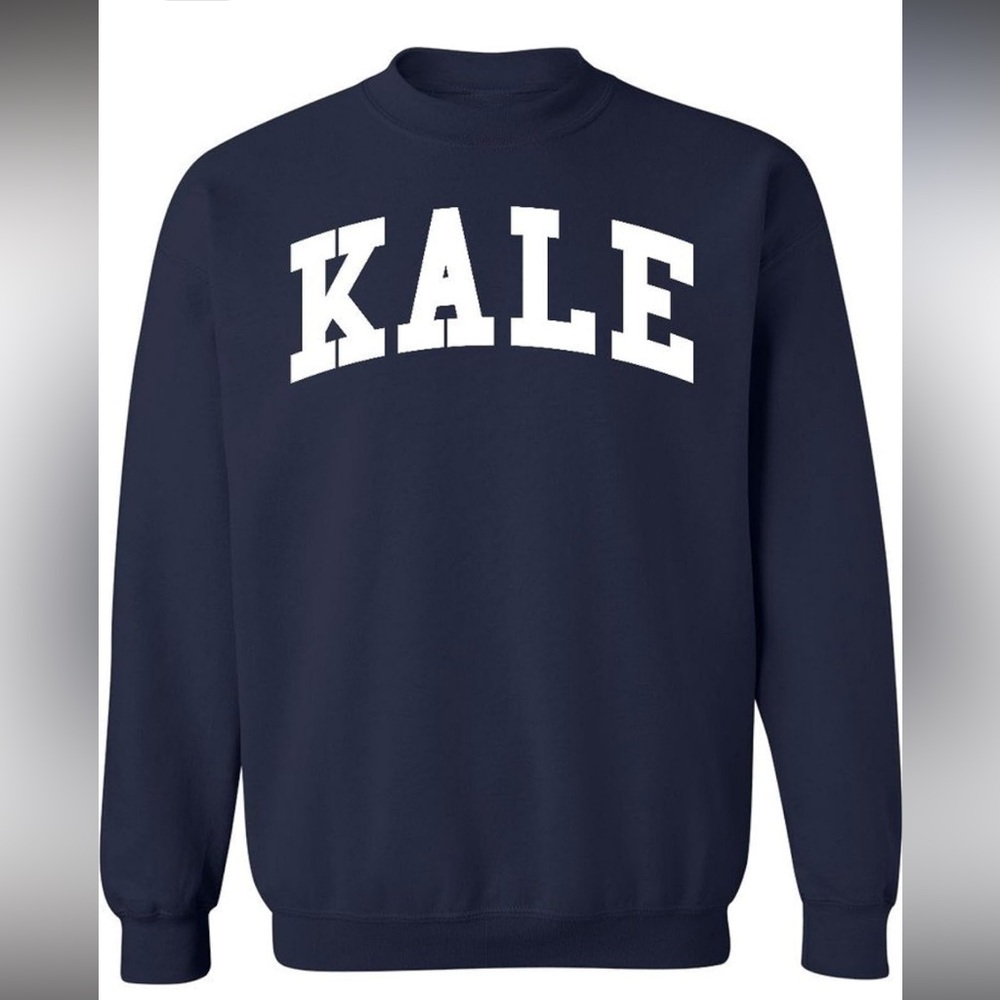 NAVY BLUE COZY KALE CREW NECK SWEAT SHIRT